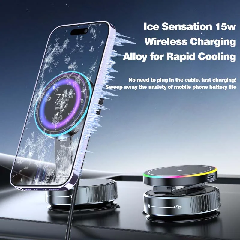 3in1 Car Phone Holder With LED Light & Charger - Image 4