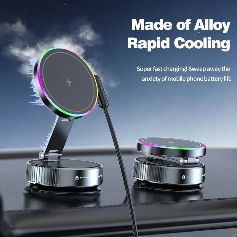 3in1 Car Phone Holder With LED Light & Charger - Image 5